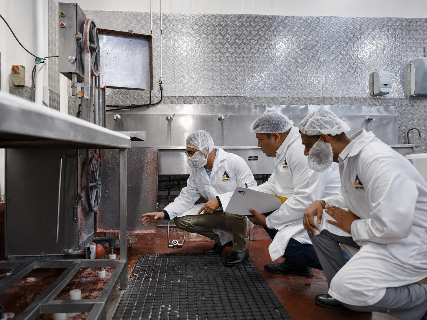 Food production team at work